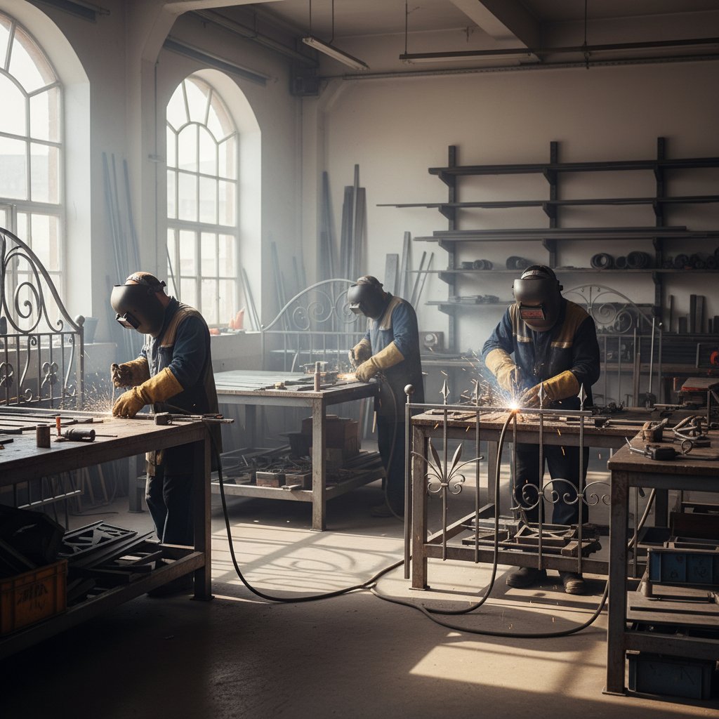 Decorative fence manufacturing facility